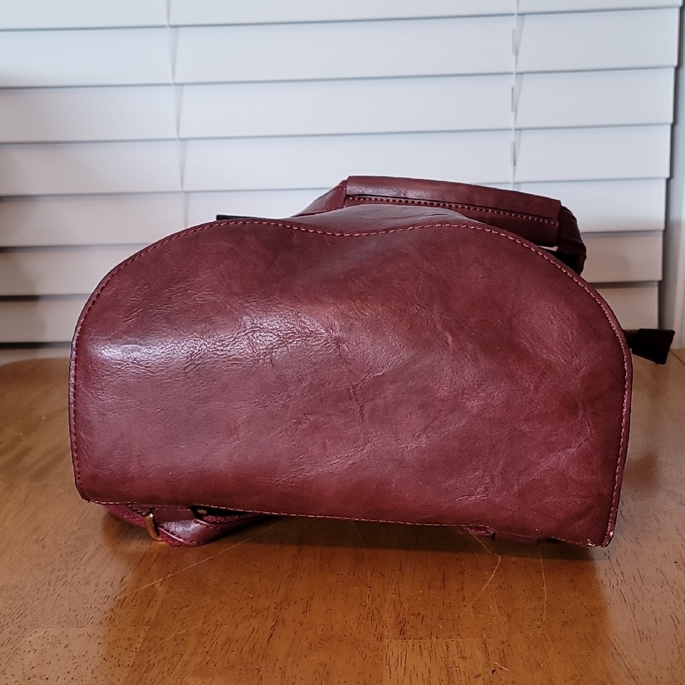 Burgundy Convertible Backpack - Picture 7 of 10